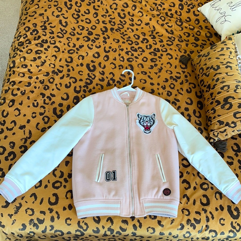Pink letterman jacket